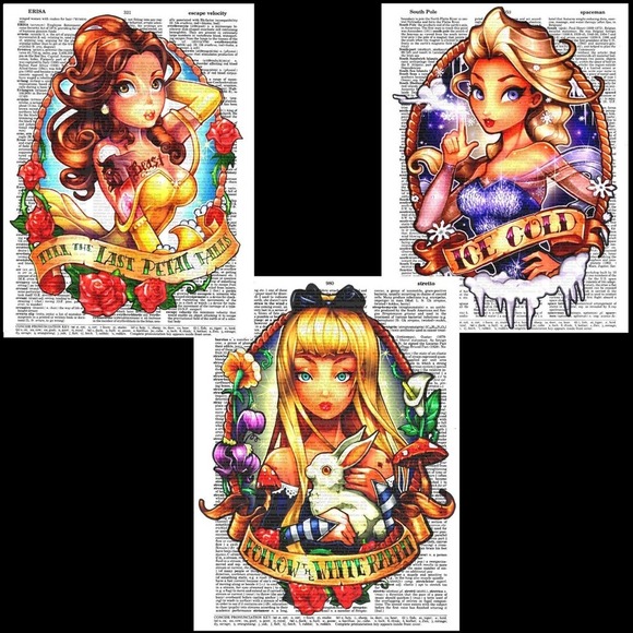 Disney Princess Pinup Art Print Bundle Special - Picture 3 of 7